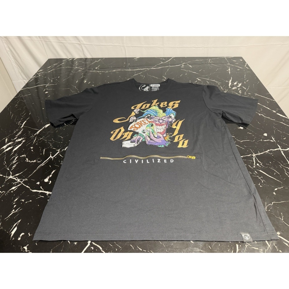 Civilized Jokes On You  T-Shirt  Black 3XL